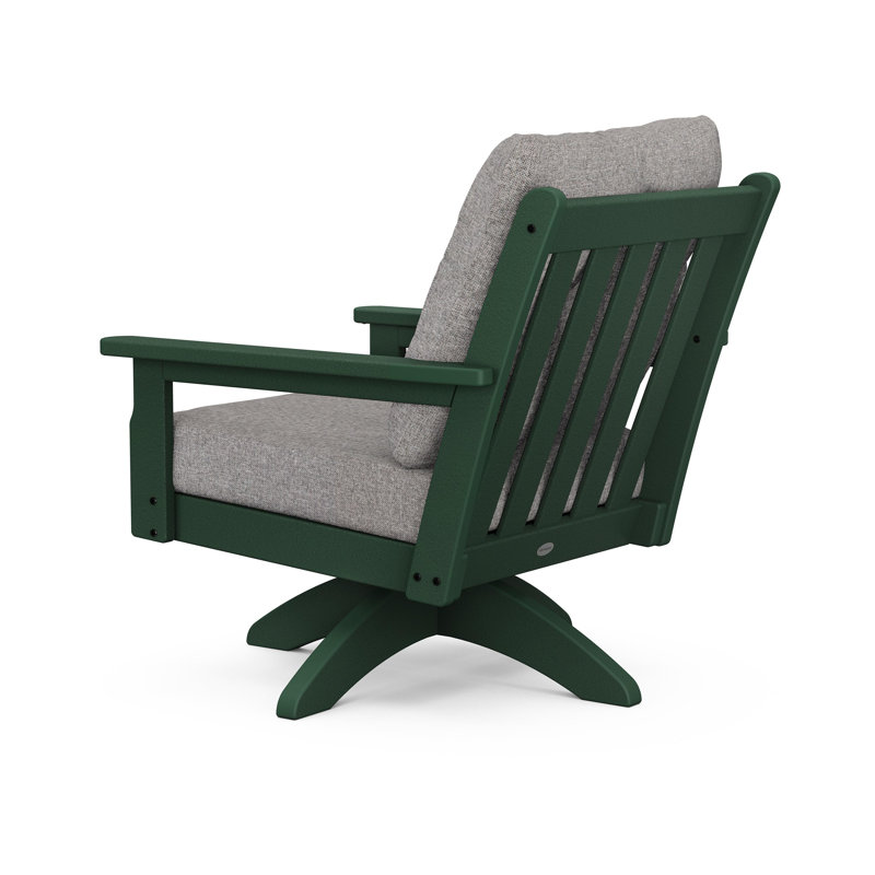 Chaise pivotante à assise profonde Lakeside Vineyard, Brume grise, Vert
