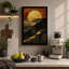 Moon Over Mountains Modern - Wrapped Canvas-1246103330-1246103316