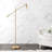 Keya 60'' Brass Gold Task Floor Lamp