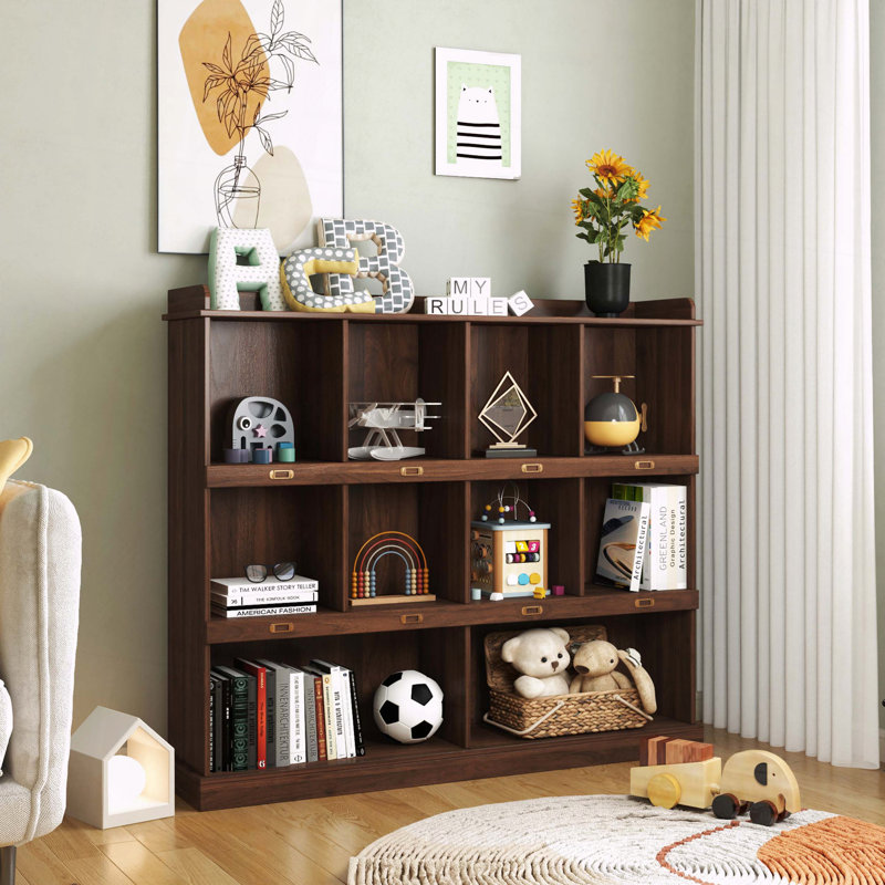 10-Shelf Bookcase Durable Easy Maintenance Structure