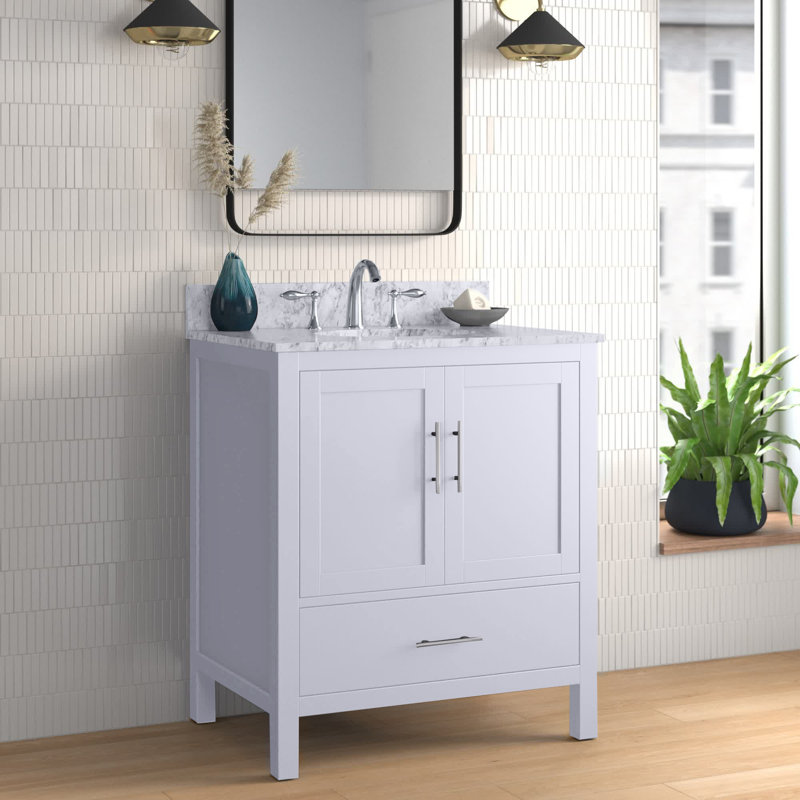 Ensemble de meuble-lavabo simple l 30 po Gilley, Blanc