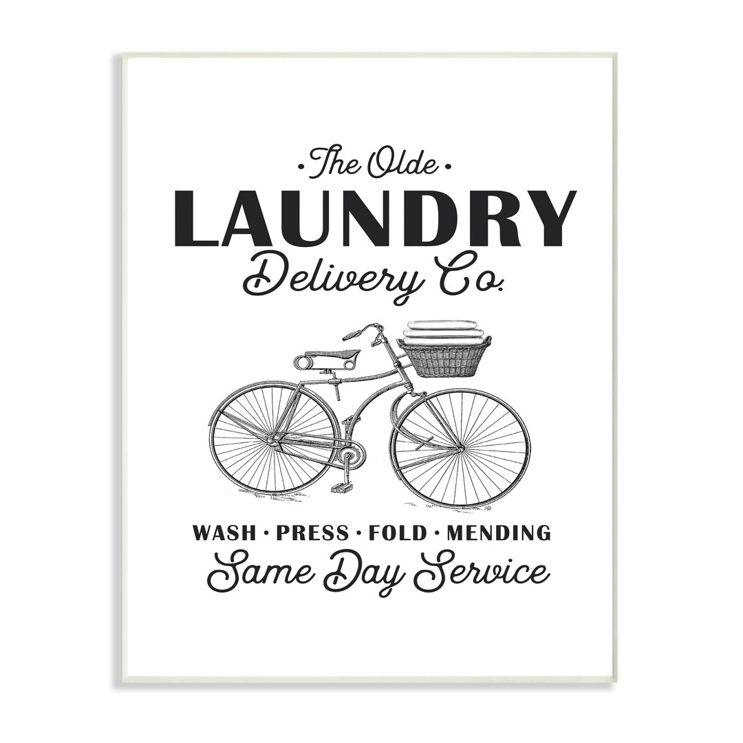 'Olde Laundry Delivery Co' Vintage Textual Art Print Winston Porter 