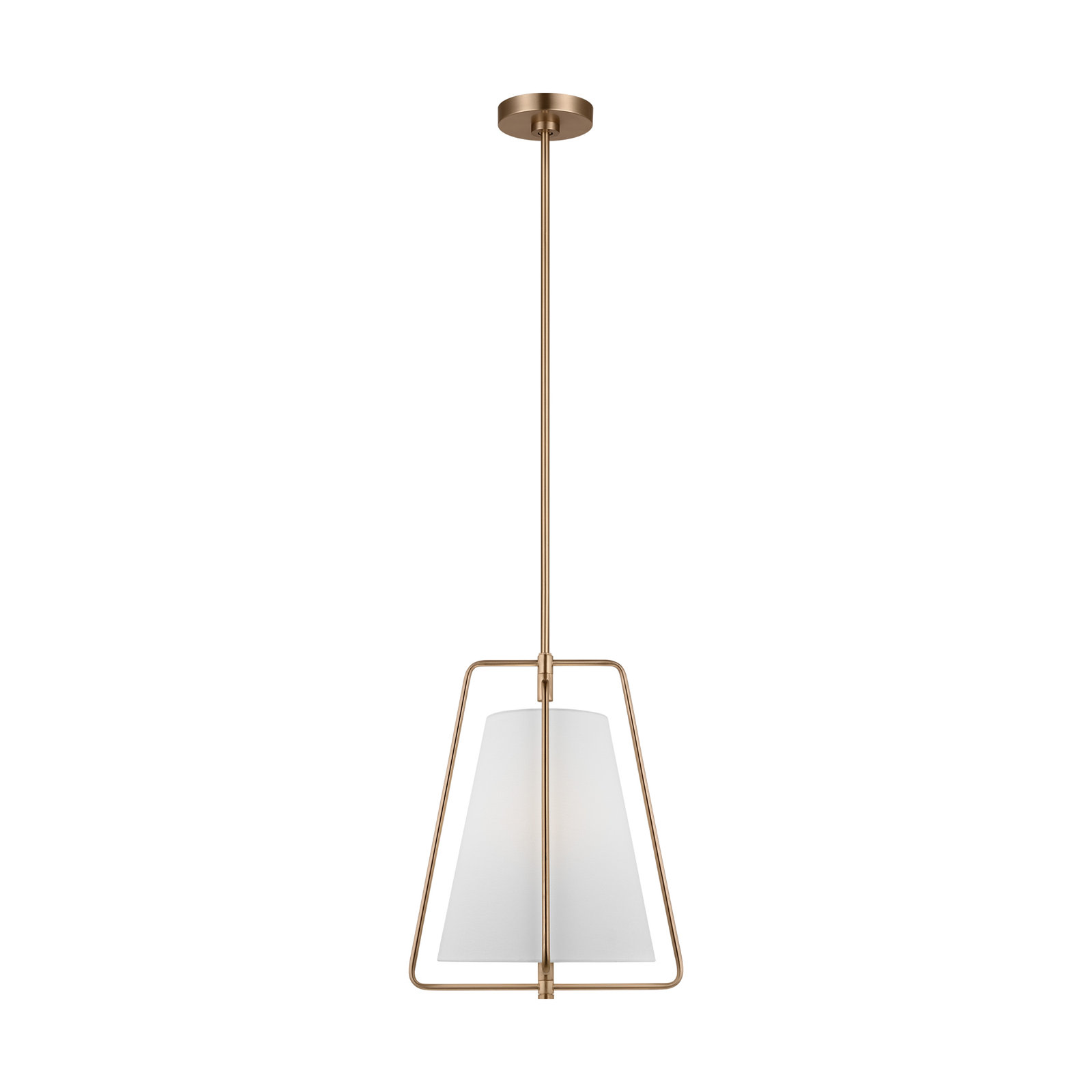 Single Light Dimmable Pendant, Satin Brass
