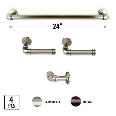 4 - Piece Bathroom Hardware Set