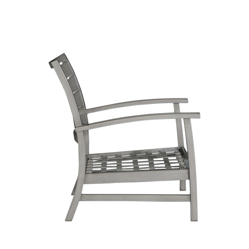 Charleston Patio Lounge Chair with Cushions, Welt, Rollo Lace, Oyster