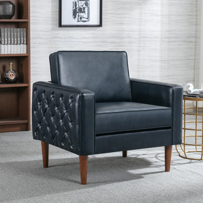 Fauteuil 34,25 po en similicuir capitonné