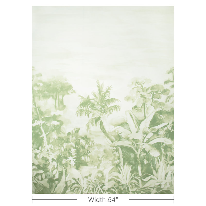 Majorelle Nouvelle 31.2' L x 54" W Wallpaper Roll, Green