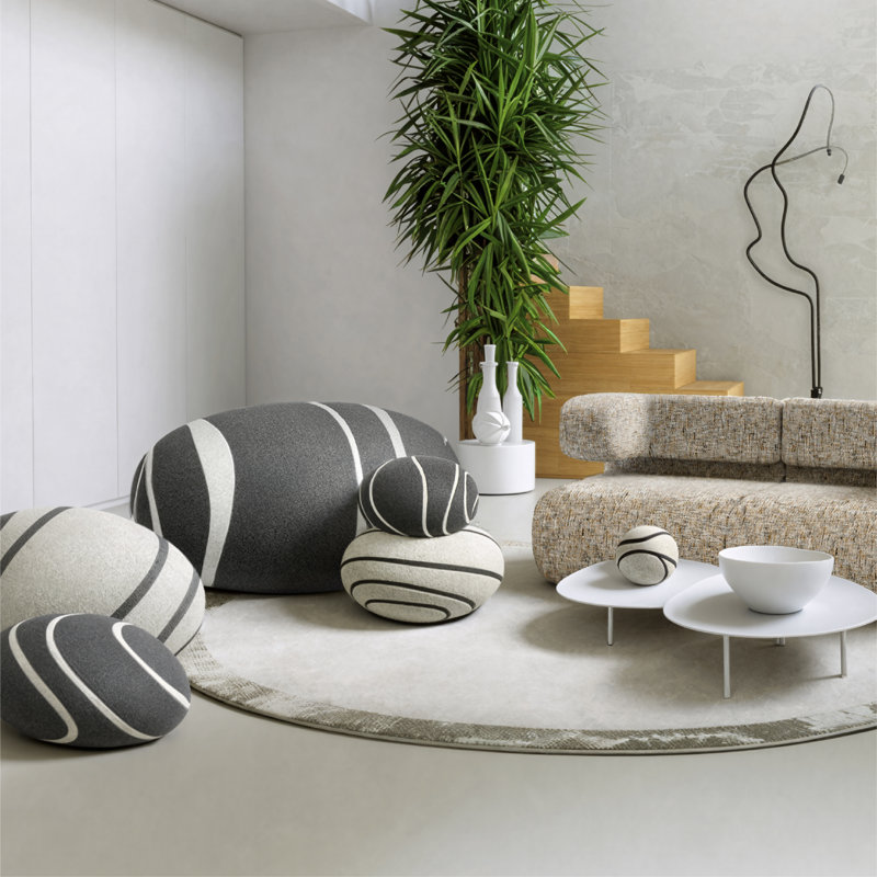 Coussins de sol WOWMAX, Beige/gris