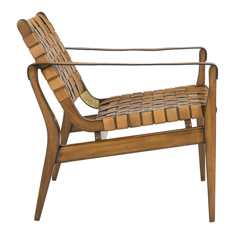 Armchair, Brown, Brown Genuine Leather