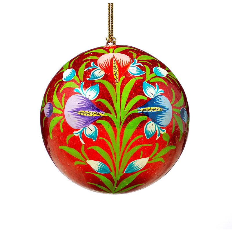 7.62cm Handmade Paper Plants & Flowers Bauble