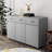 Three Doors Grey Storage Unit With Ample And Stylish Design Side Table In Grey, E1 Smooth Drawer Slides
