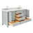 Flynt 67'' Double Bathroom Vanity with Carrara Marble Top-90979897-130617051-130617054