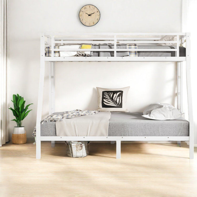 Lits superposés en métal, simple et double, blanc moderne