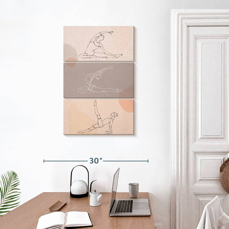 Sireci Yoga Stretching, 32" H x 20" W