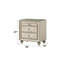 Table de chevet en velours beige Lucienne