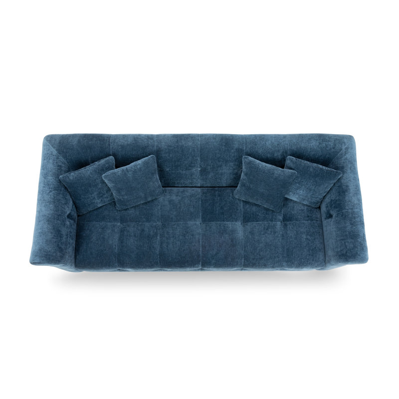 Tuxedo Sofa, Taupe, Blue
