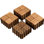 Carreaux de terrasse en bois d'acacia naturel 12 po x 12 po