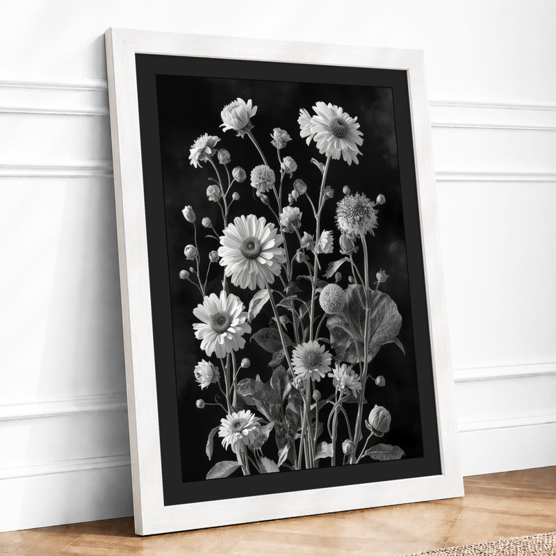 Daisy Cluster Botanical - Print, A3 - 42.0 x 29.7 cm, White