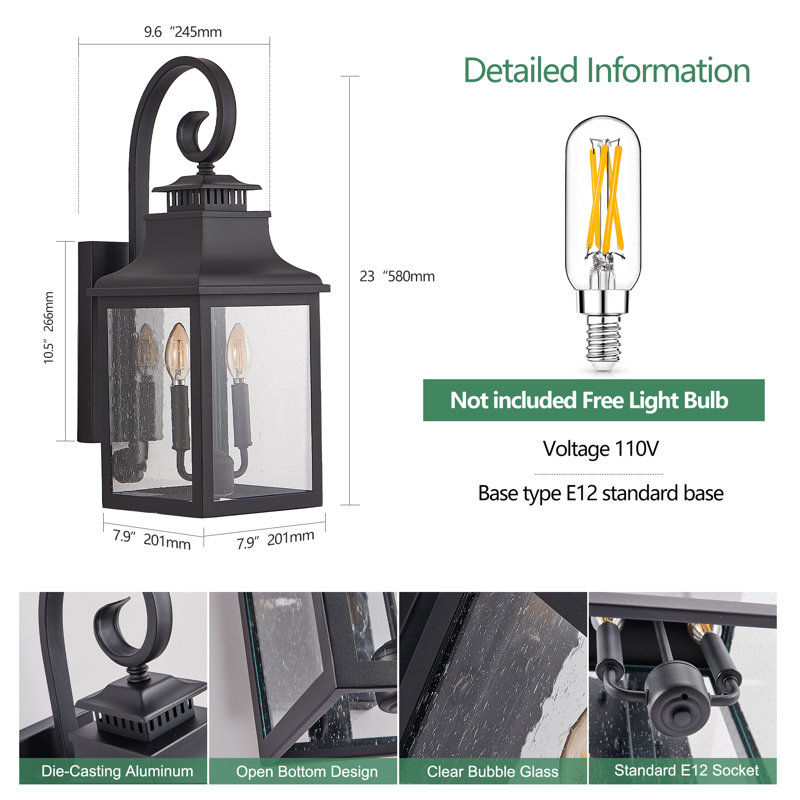 Outdoor Wall Lantern Light