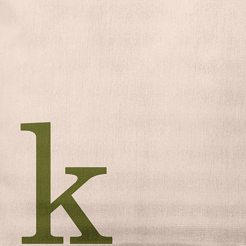 Coussin décoratif intérieur / extérieur Modern Monogram, Olive