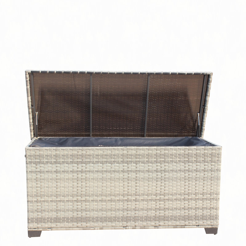 Boîte de rangement pour meubles de patio en osier