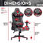 Fauteuil de jeu ergonomique Techni Sport XL, gris