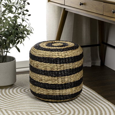 Tabouret / repose-pieds en jacinthe tissé à la main 15,7 po Colondro