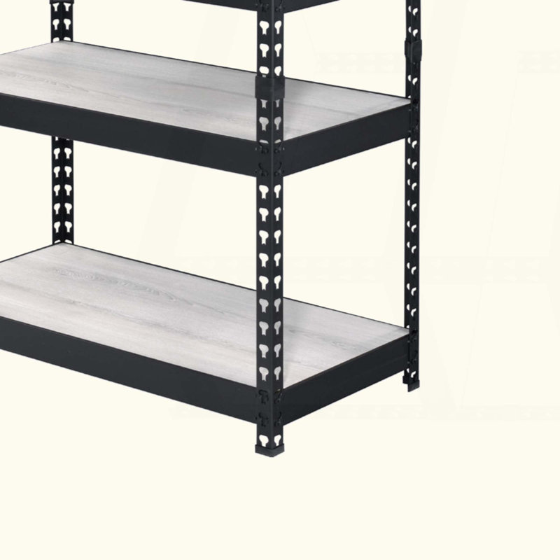 4 Tier Rectangular Bookcase With Adjustable Shelves
