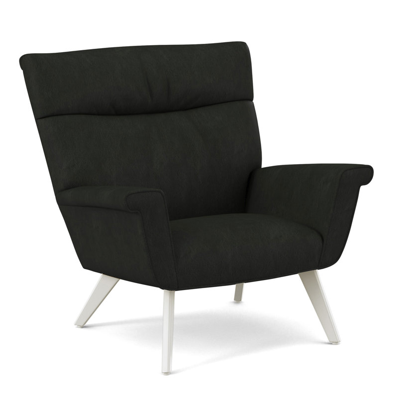 Armchair, Salvador Asphalt, White