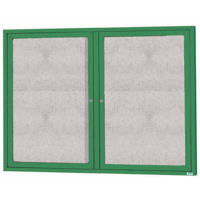 Tableau d'affichage mural extérieur pour l'extérieur, Vert, Deux, H 48 po x l 60 po