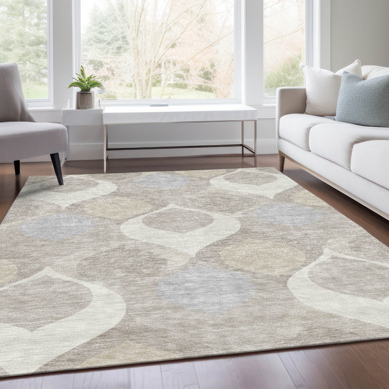 Tapis d'entrée / extérieur antidérapant Caziyah, Rectangle 10 pi x 14 pi