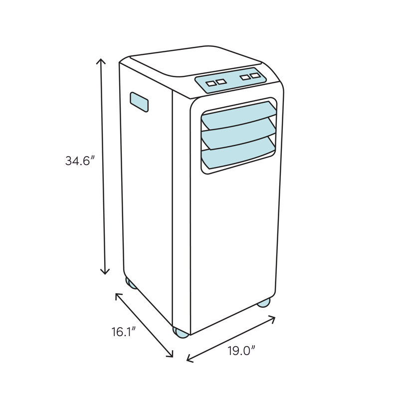 Climatiseur portatif 10 000 BTU Energy Star Ecohouzng avec télécommande