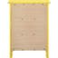 Table de chevet jaune pour chambre à coucher - Fabrication robuste, 3 tiroirs inclus avec armoire à matériaux