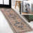 Sarok Ornate Medallion Machine-Washable Beige/Blue Rug-1776420147