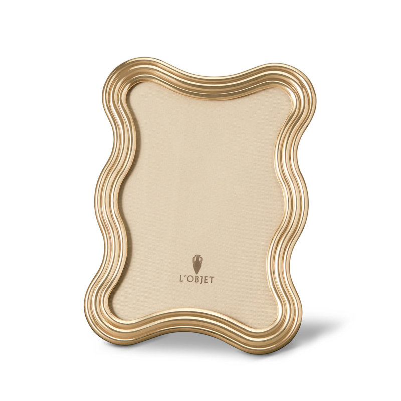 Ripple Frame, Gold, 5" W x 7" H, 24k Gold Plated