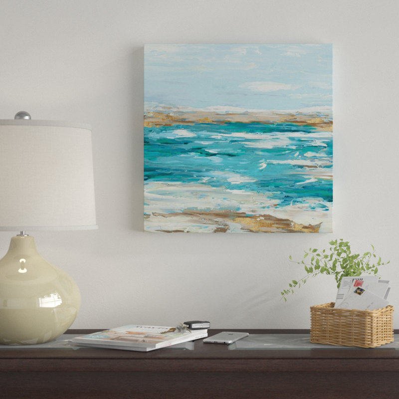 «Sea Side III», reproduction sur toile, H 37 po x l 37 po x P 1,5 po, Toile tendue, Pas de tapis