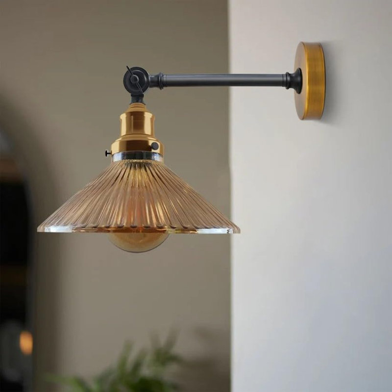 Advithi Glass Armed Sconce