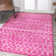 Kateshia Moroccan HYPE Boho Vintage Diamond Fuchsia/Ivory Rug