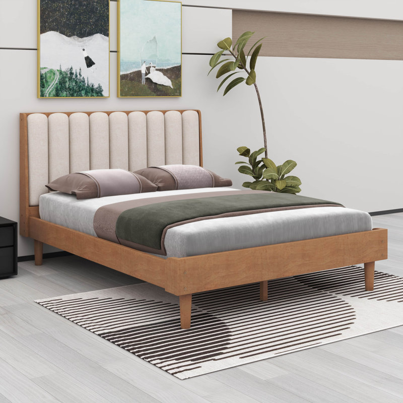 Tête de lit tapissier en bois, Grand
