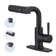 Single Handle Pull Out Kitchen Faucet With Unique 90° Swivel Sprayer Head In Three Function Modes