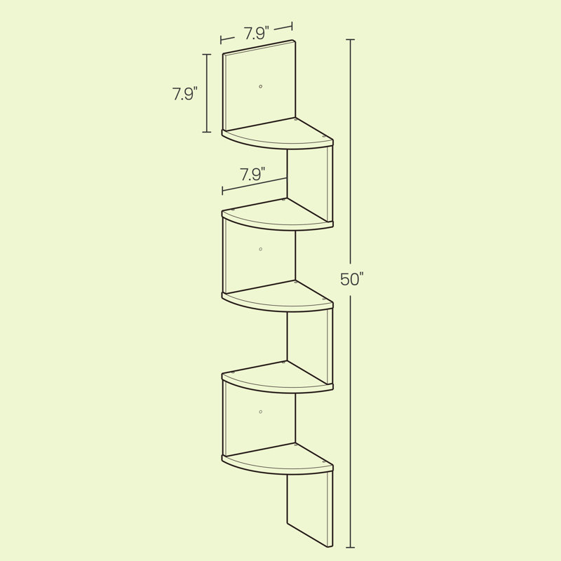 Lundquist Ladder Bookcase, Natural