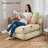 2-Pack Corduroy Convertible Sofa Bed - Foldable Lazy Couch With Cushion For Living Room-116988438