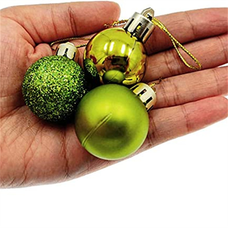 Ensemble de 24 mini-boules incassables 24 pièces, Vert