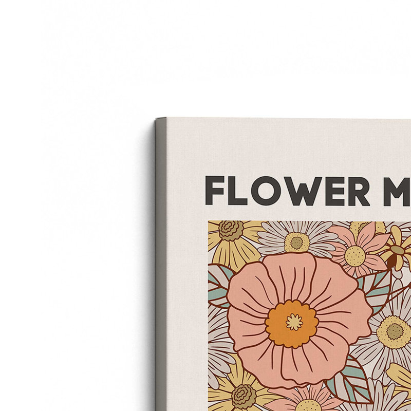 Marché de fleurs rétro en Californie, Toile tendue, H 72 po x l 48 po x P 1,25 po