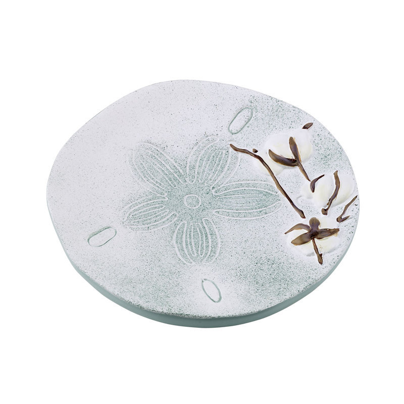 Light Blue Resin Farmhouse Shell Soap Dish