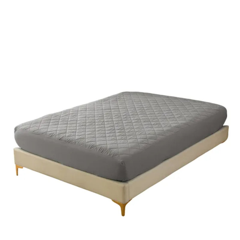 Protège-matelas imperméable ultrasonique Diamond Grid - Pleine grandeur, Gris