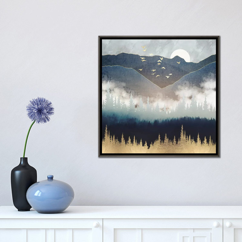 « blue mountain brume » par spacefrog designs-print, Toile tendue, H 18 po x l 18 po x P 1,5 po