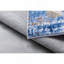 Tapis bleu super doux à motif abstrait lavable à la machine-664116866
