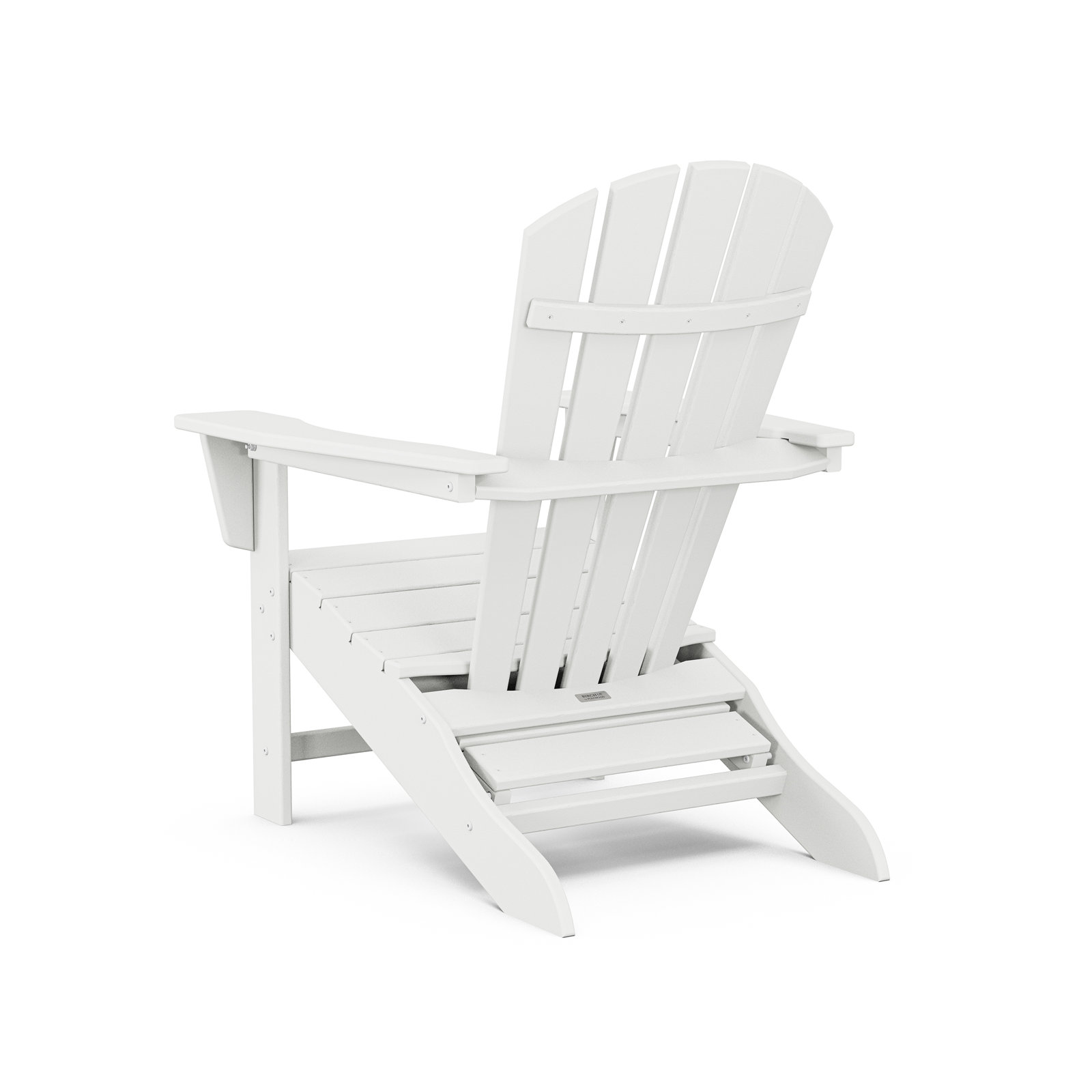 POLYWOOD® Verlyn Adirondack Chair with Leg Rest, White