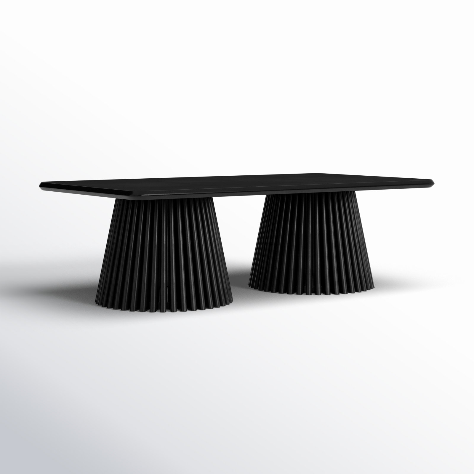 Roanne Solid Wood Single Coffee Table, Black